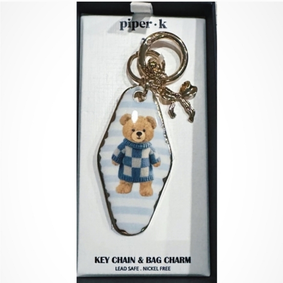 🔹️Piper K🔹️ Viral Adorable Teddy Bear Key Chain Bag Charm - Picture 2 of 5